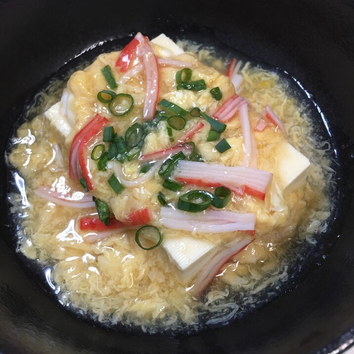 めんつゆで簡単!豆腐の卵あんかけ